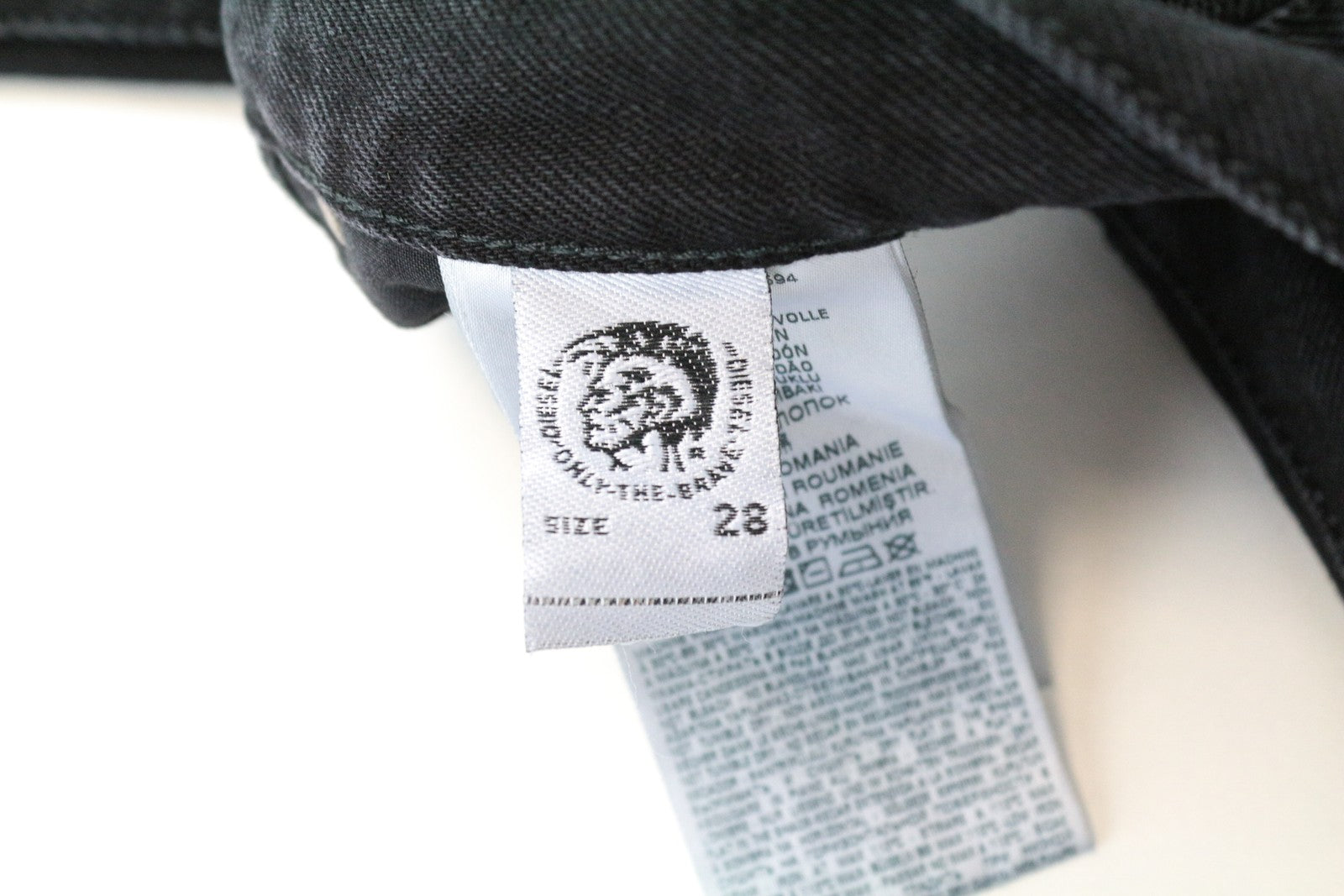 DIESEL Mharky 088AD Black Distressed Cotton Jeans W28/L32 Men's Skinny Fit