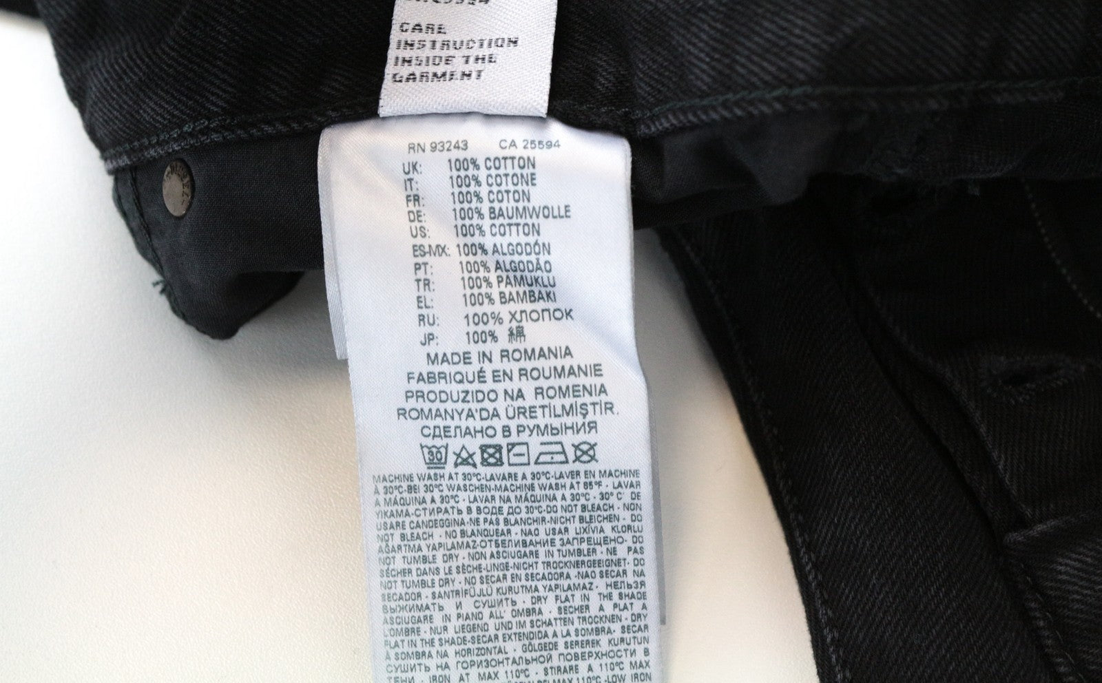 DIESEL Mharky 088AD W29/L30 Black Jeans Cotton Distressed Fit Skinny for Men's