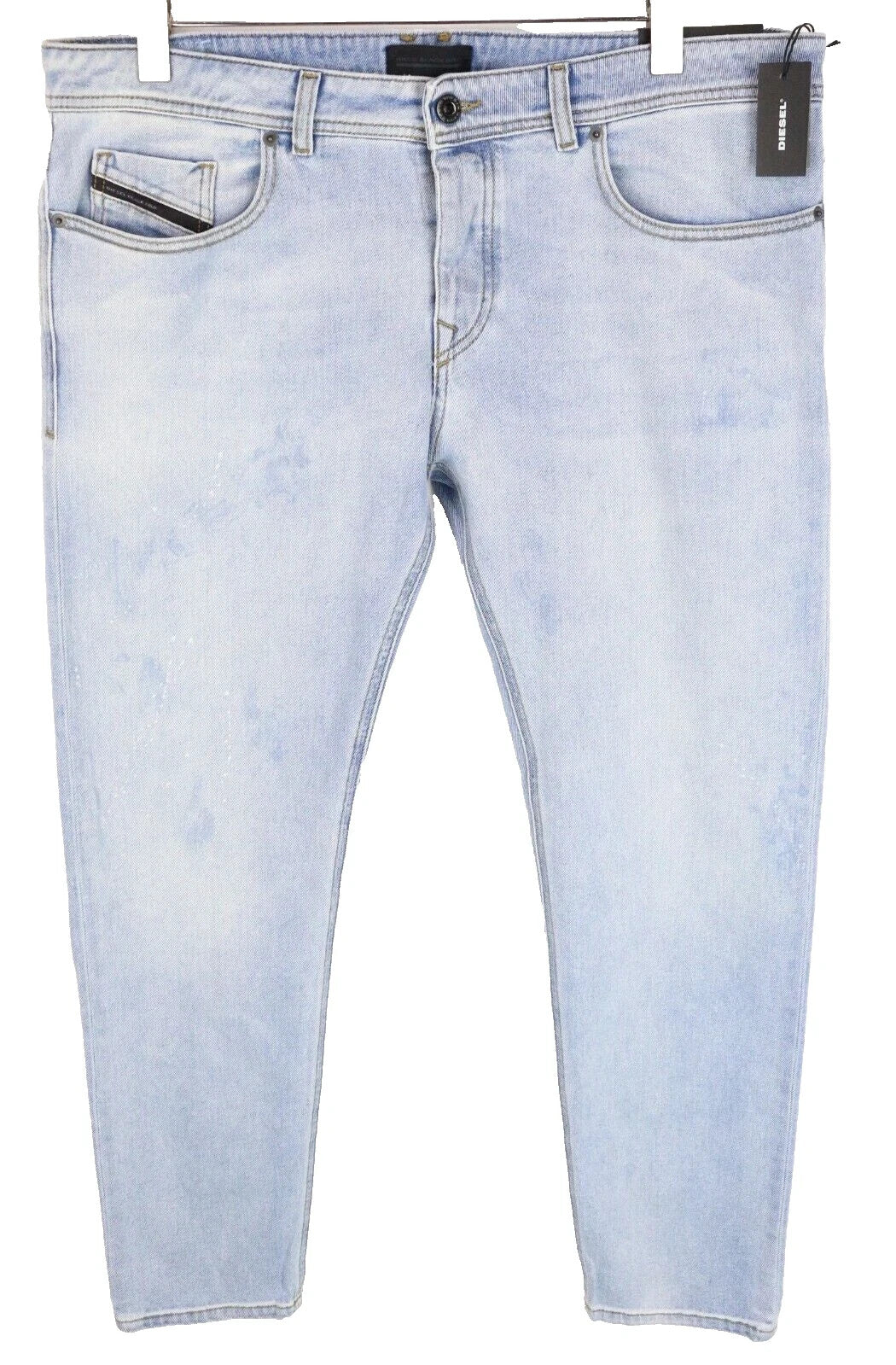 DIESEL Type-2814 BG8G3 Black Gold Men's Jeans W36 Skinny Fit Light Blue Stretch