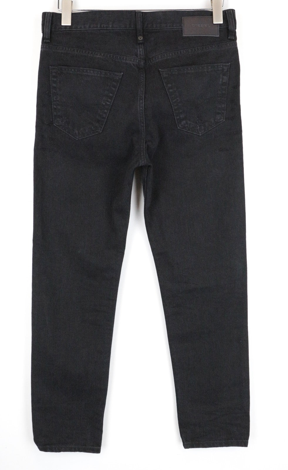 DIESEL Mharky 088AD W29/L30 Black Ripped Jeans Men's Cotton Fit Denim Skinny