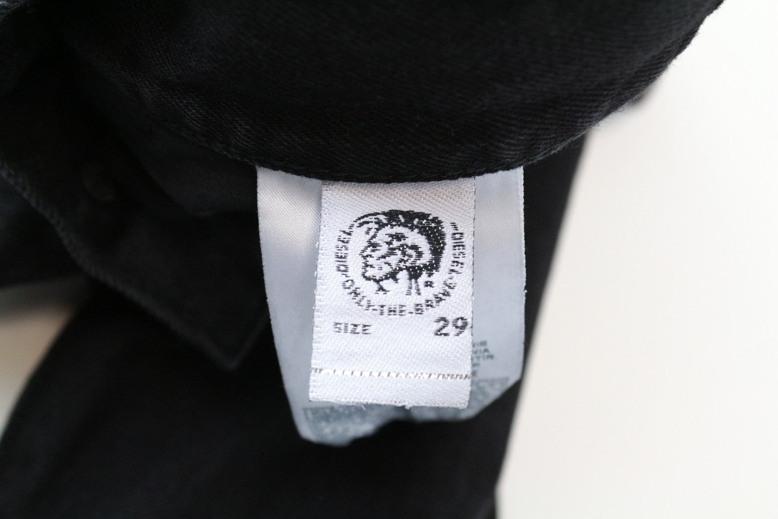 DIESEL Mharky 088AD W29/L32 Black Denim Ripped Jeans Cotton Skinny for Men's