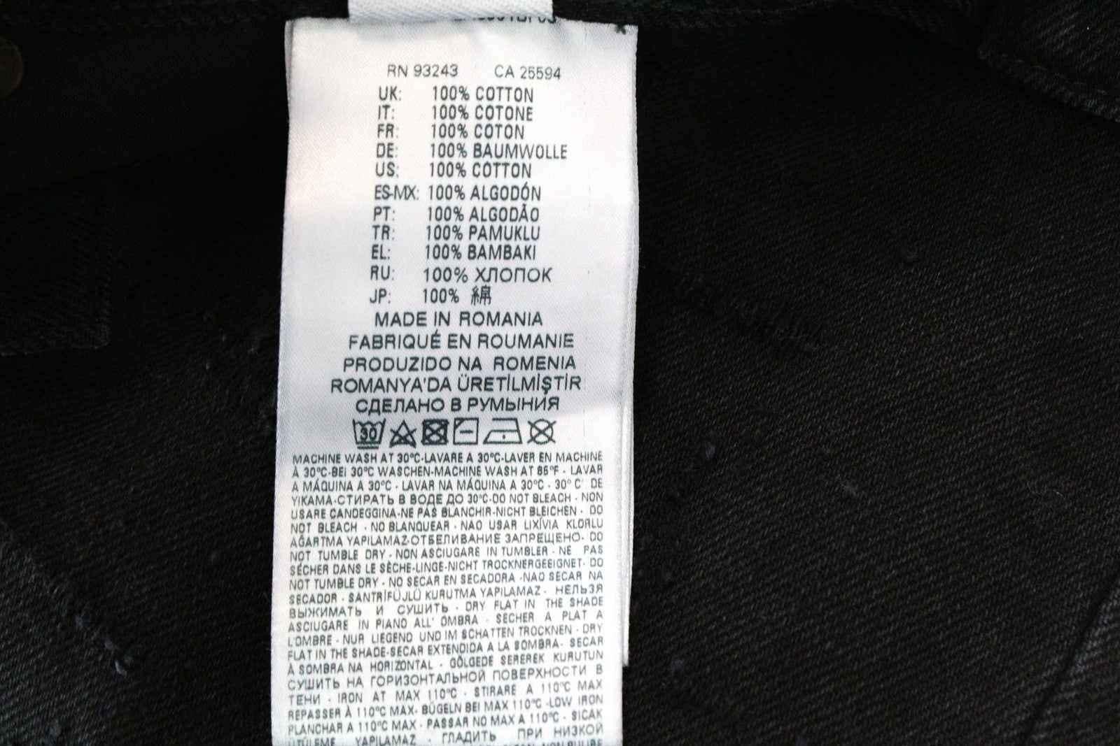 DIESEL Mharky 088AD W29/L32 Black Denim Ripped Jeans Cotton Skinny for Men's