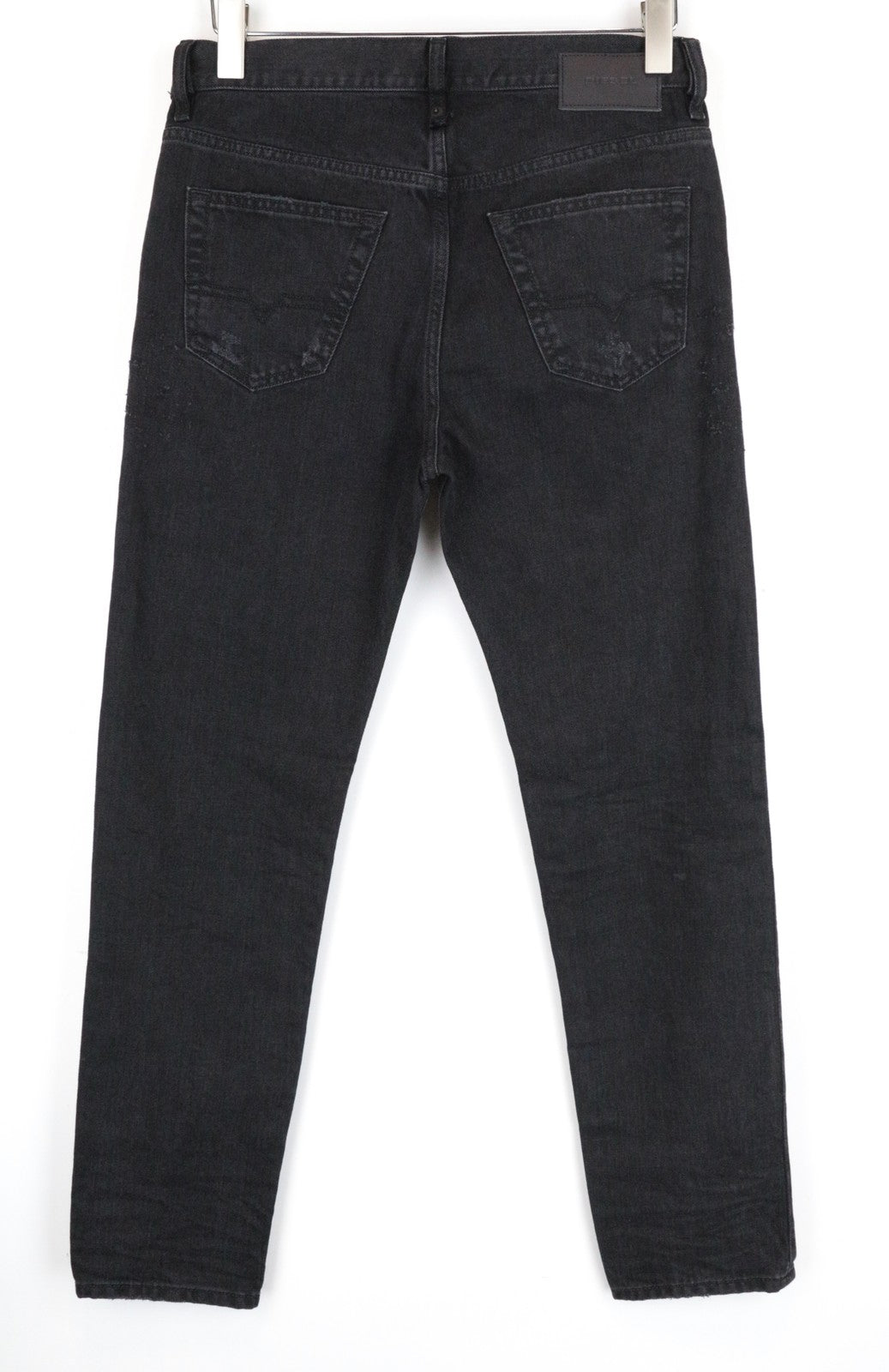 DIESEL Mharky 088AD W29/L32 Black Button-Fly Jeans for Men's Skinny Pure Cotton