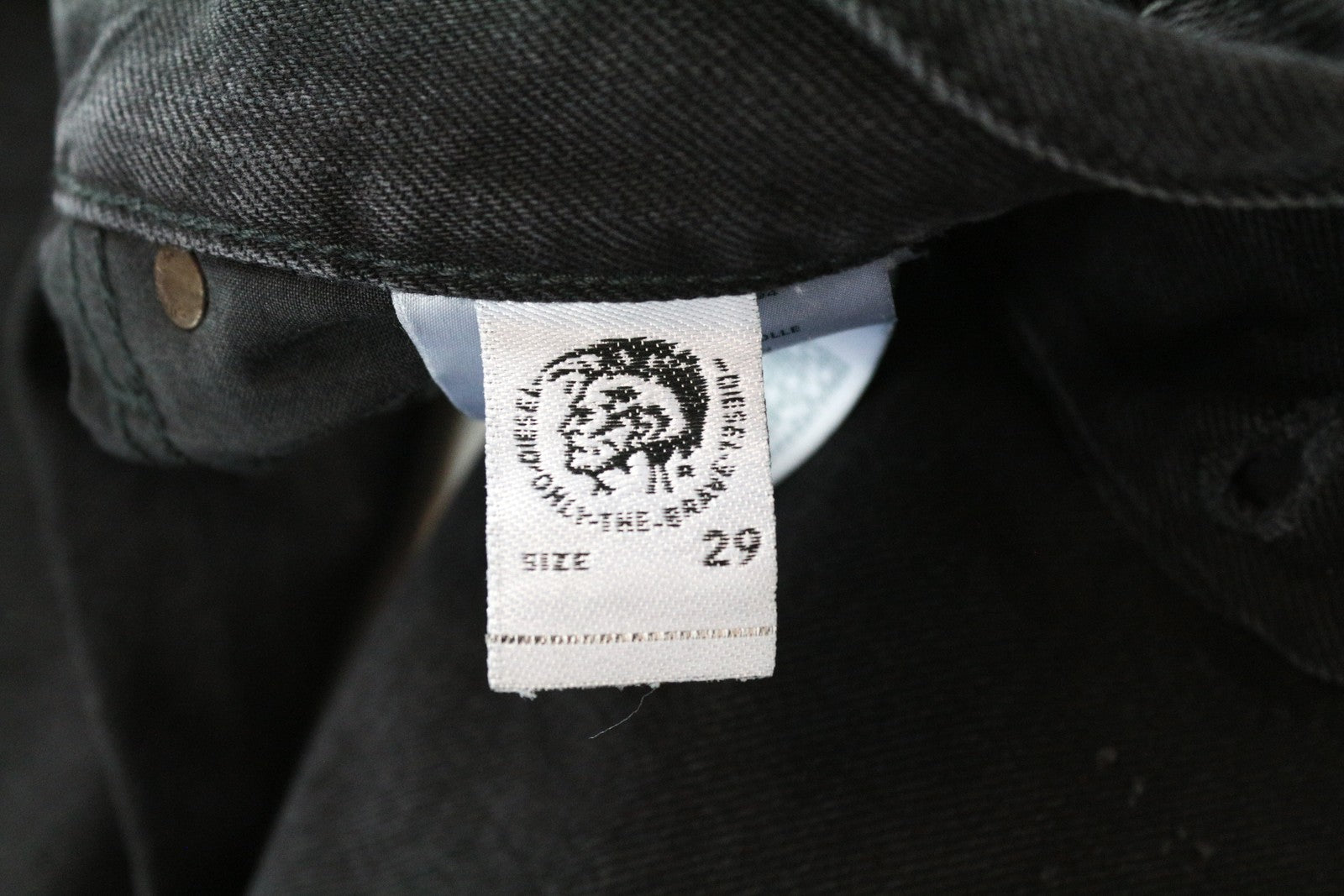 DIESEL Mharky 088AD W29/L32 Black Button-Fly Jeans for Men's Skinny Pure Cotton