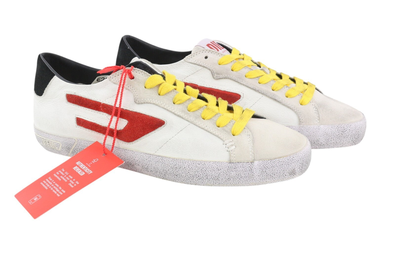 DIESEL S-Leroji Low Men Sneakers EU41 Leather Low Top Laced Logo RRP€225