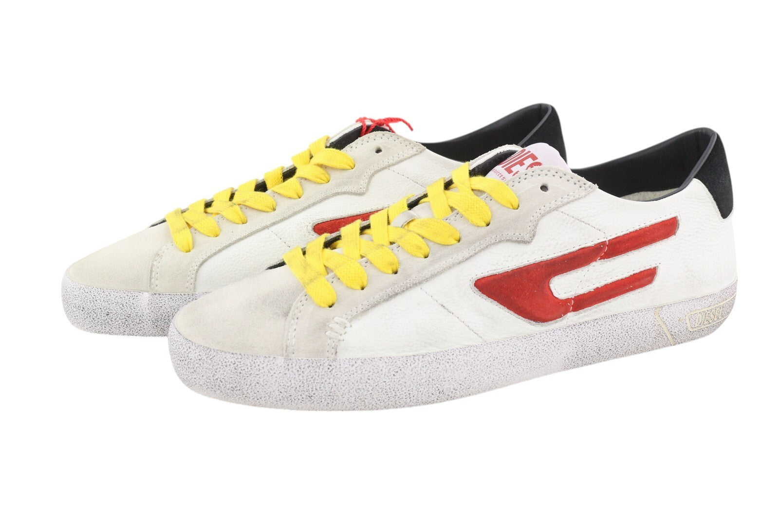 DIESEL S-Leroji Low Men Sneakers EU41 Leather Low Top Laced Logo RRP€225