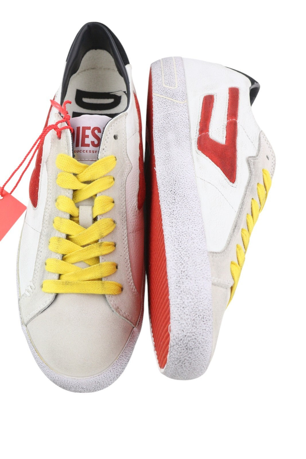 DIESEL S-Leroji Low Men Sneakers EU41 Leather Low Top Laced Logo RRP€225