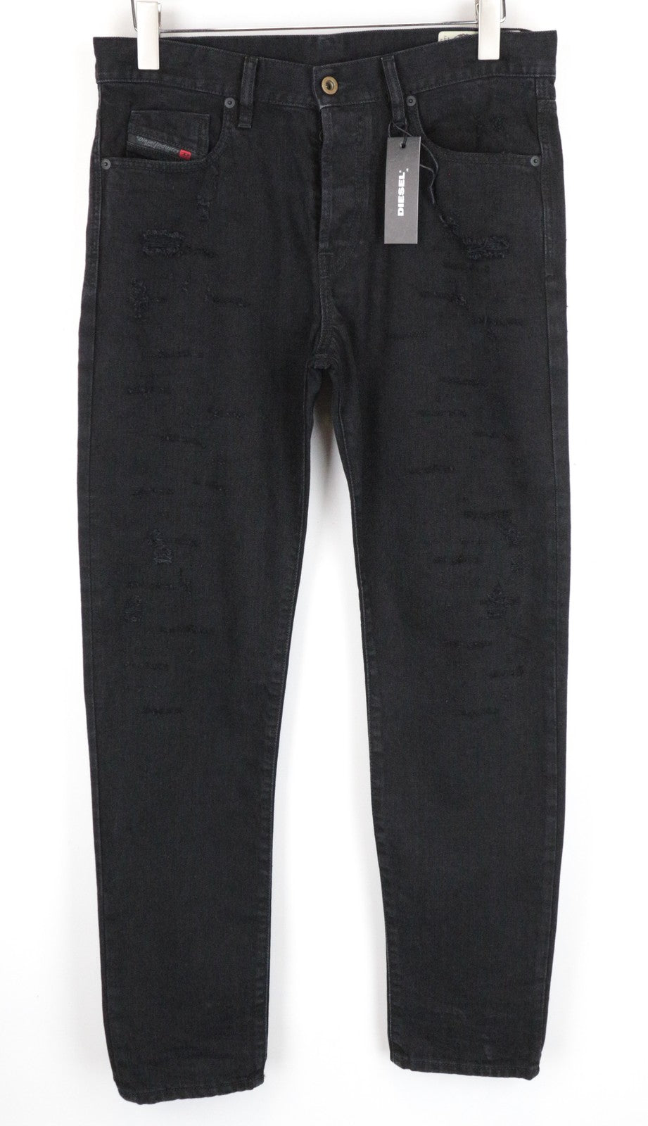 DIESEL Mharky 088AD W31/L34 Black Skinny Fit Jeans Button-Fly Men's Cotton Style