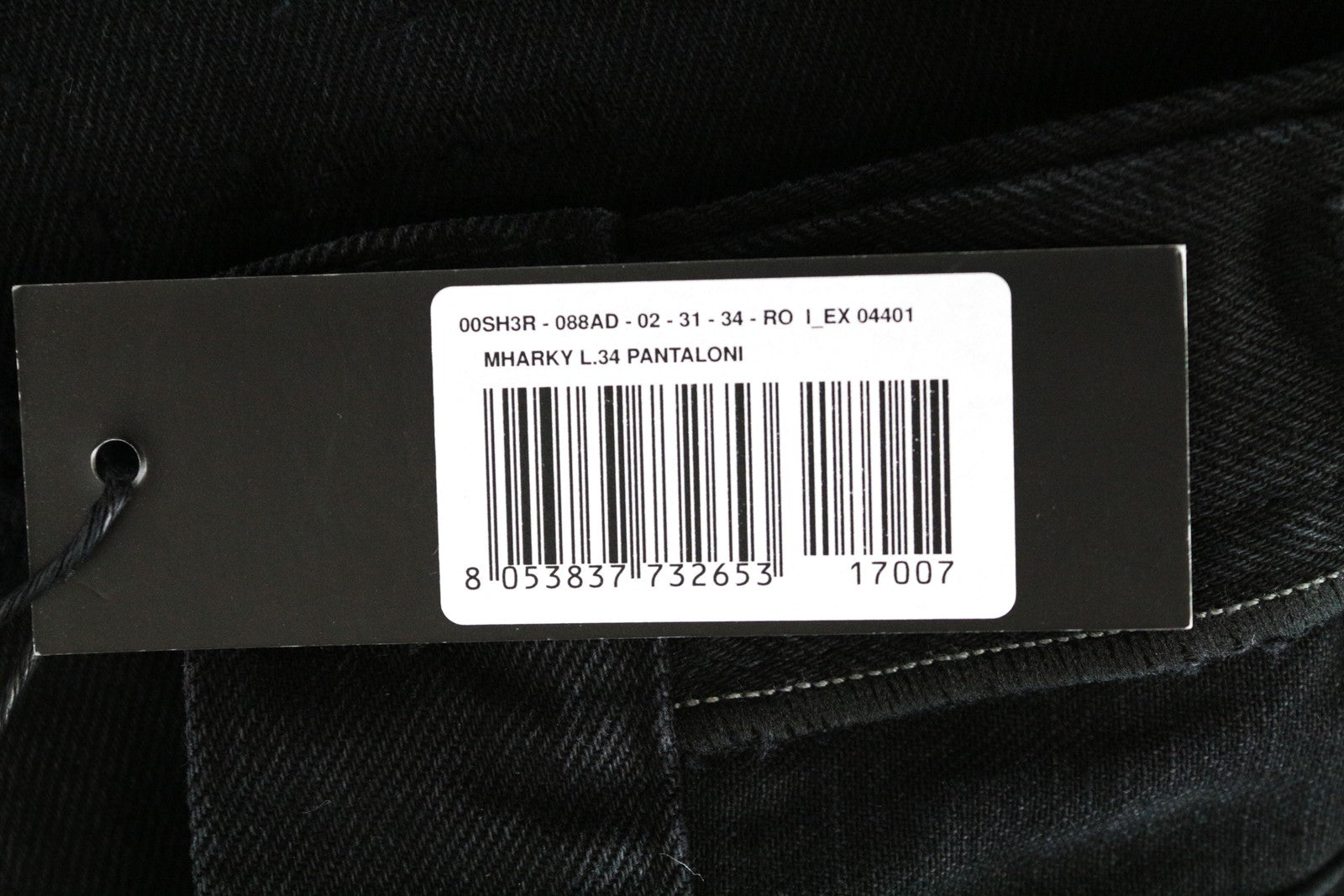 DIESEL Mharky 088AD W31/L34 Black Skinny Fit Jeans Button-Fly Men's Cotton Style