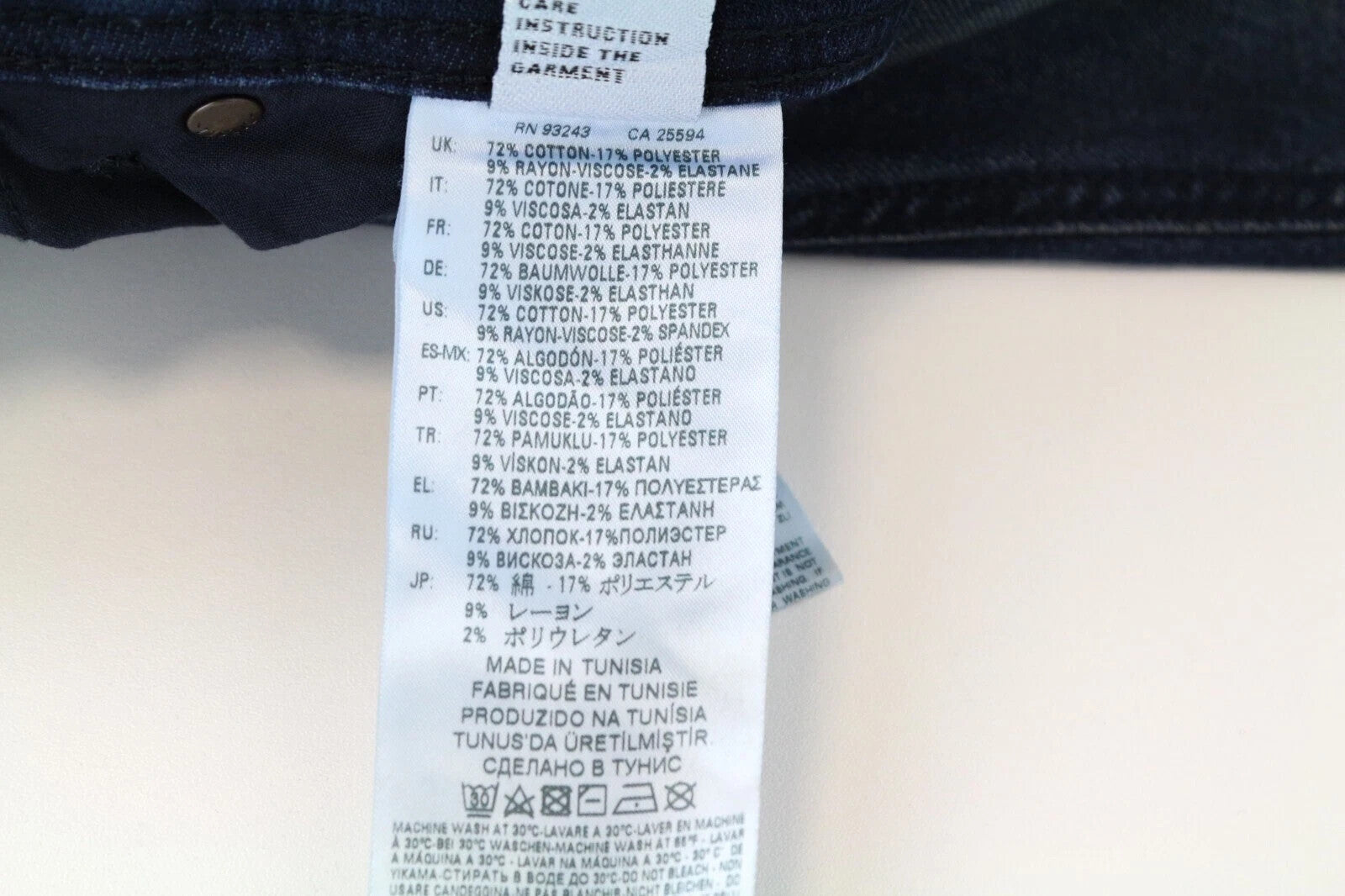 DIESEL Krayver R78U6 Men's Jeans W28/L32 Slim Carrot Blue Cotton Stretch Washed