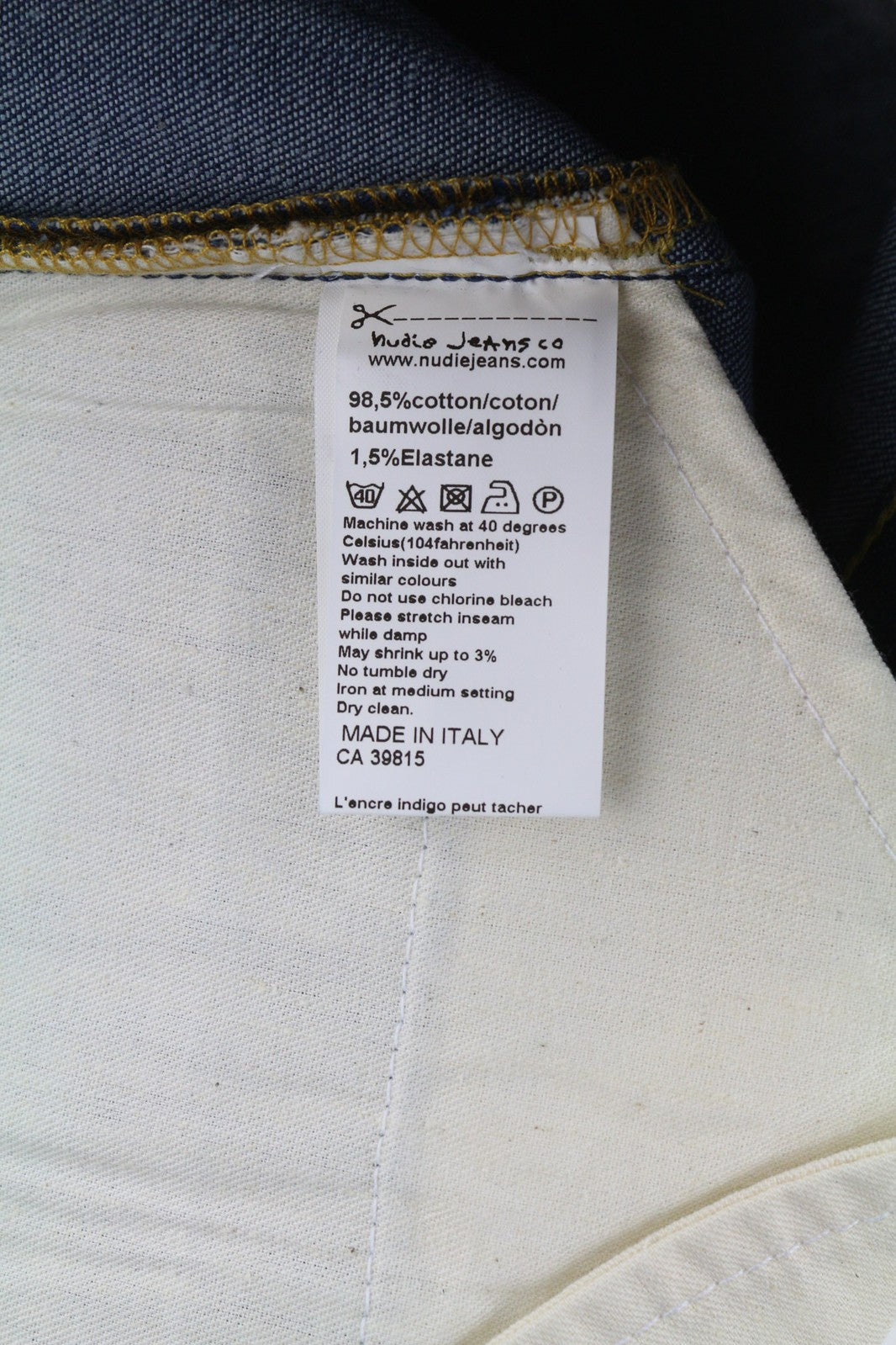 NUDIE Bootcut Barry Men Jeans W30/L34 Blue Revival Dry Button Fly Denim Logo