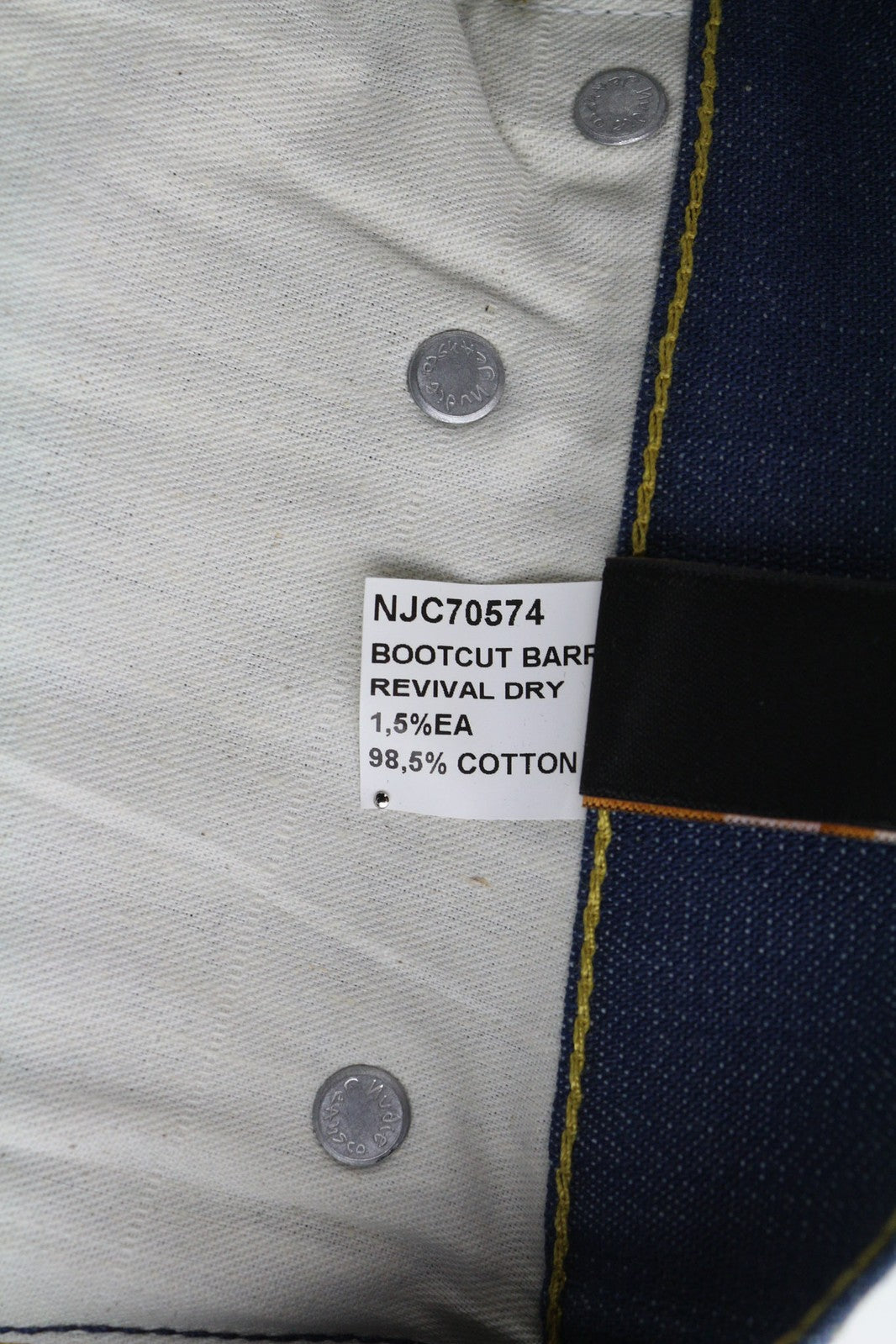 NUDIE Bootcut Barry Men Jeans W30/L34 Blue Revival Dry Button Fly Denim Logo