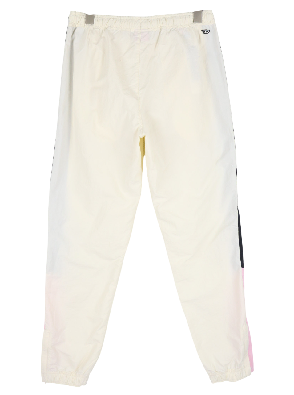 DIESEL AWWB-Sweang-HT25 Women Trousers S Elastic Waist Mesh Track Beige RRP€175