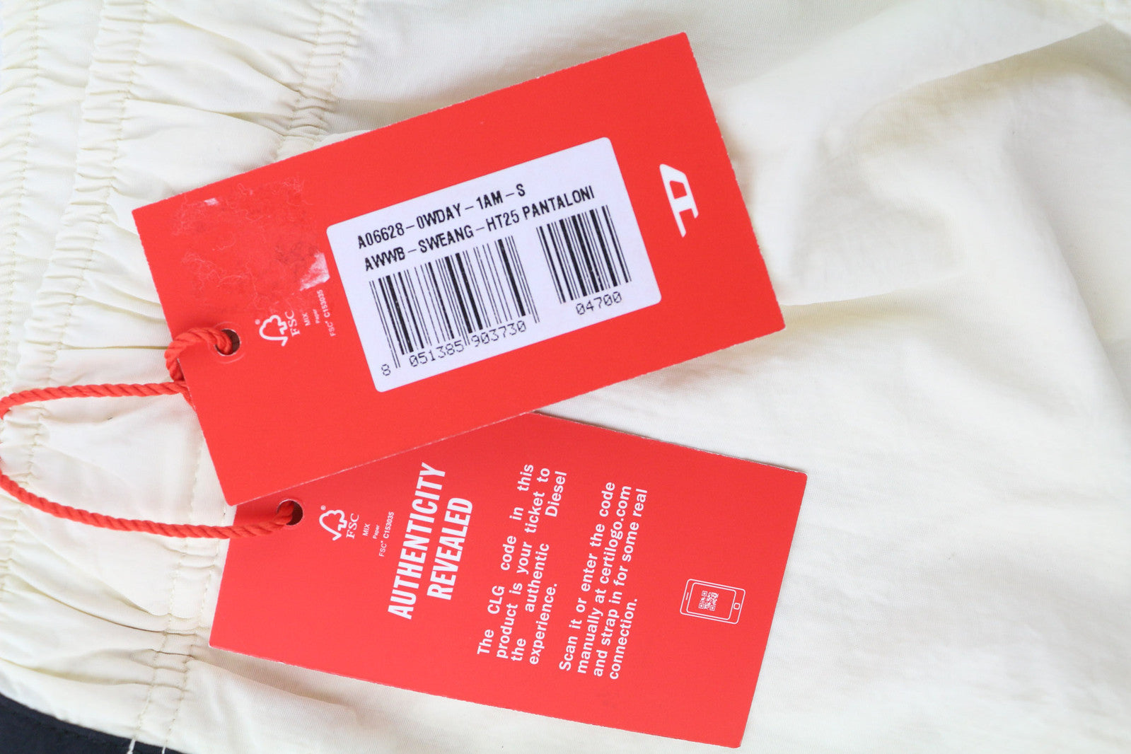 DIESEL AWWB-Sweang-HT25 Women Trousers S Elastic Waist Mesh Track Beige RRP€175