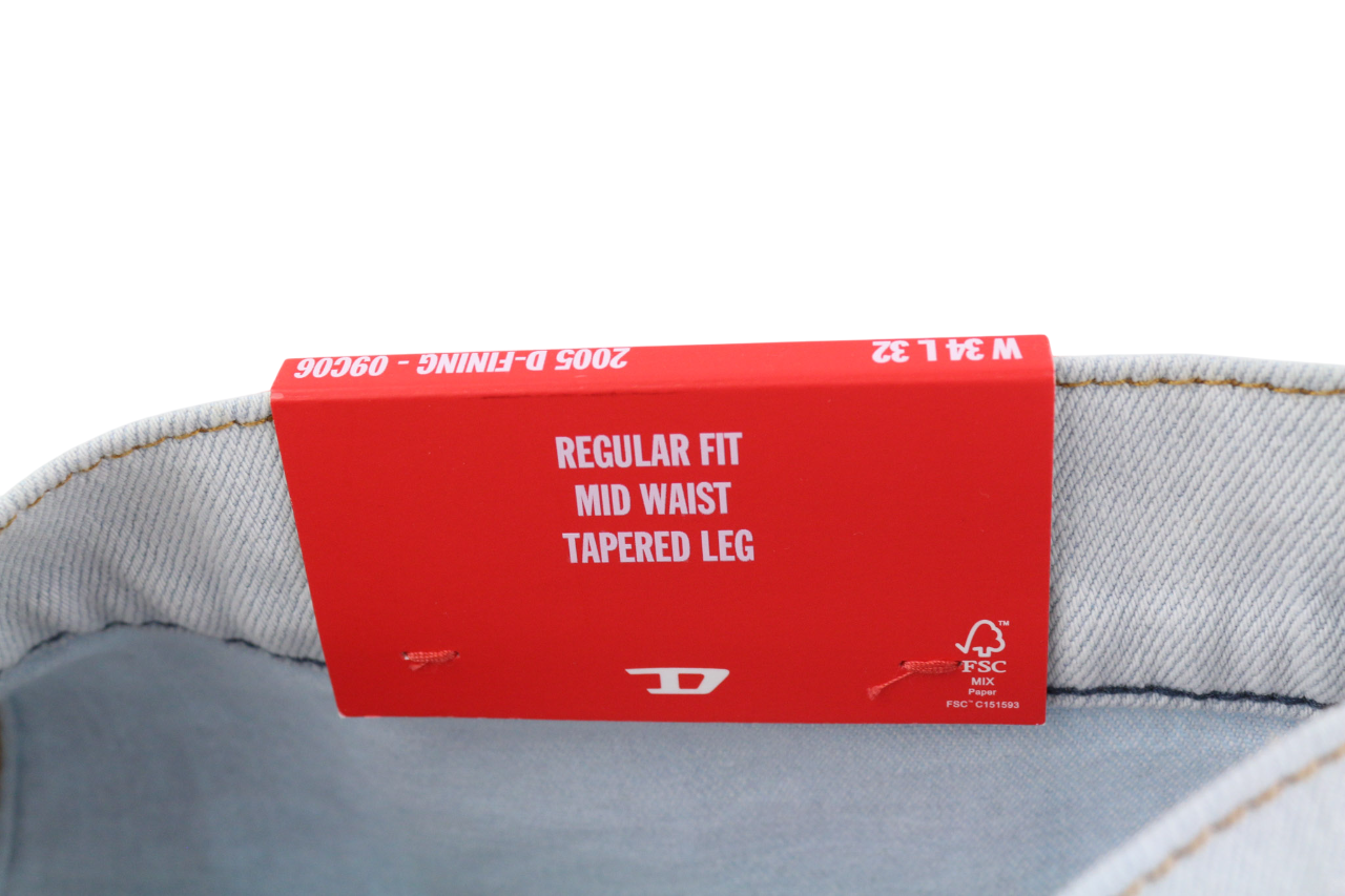 DIESEL 2005 D-Fining 09C06 Men Jeans W34/L32 Regular Fit Tapered Leg Mid Waist