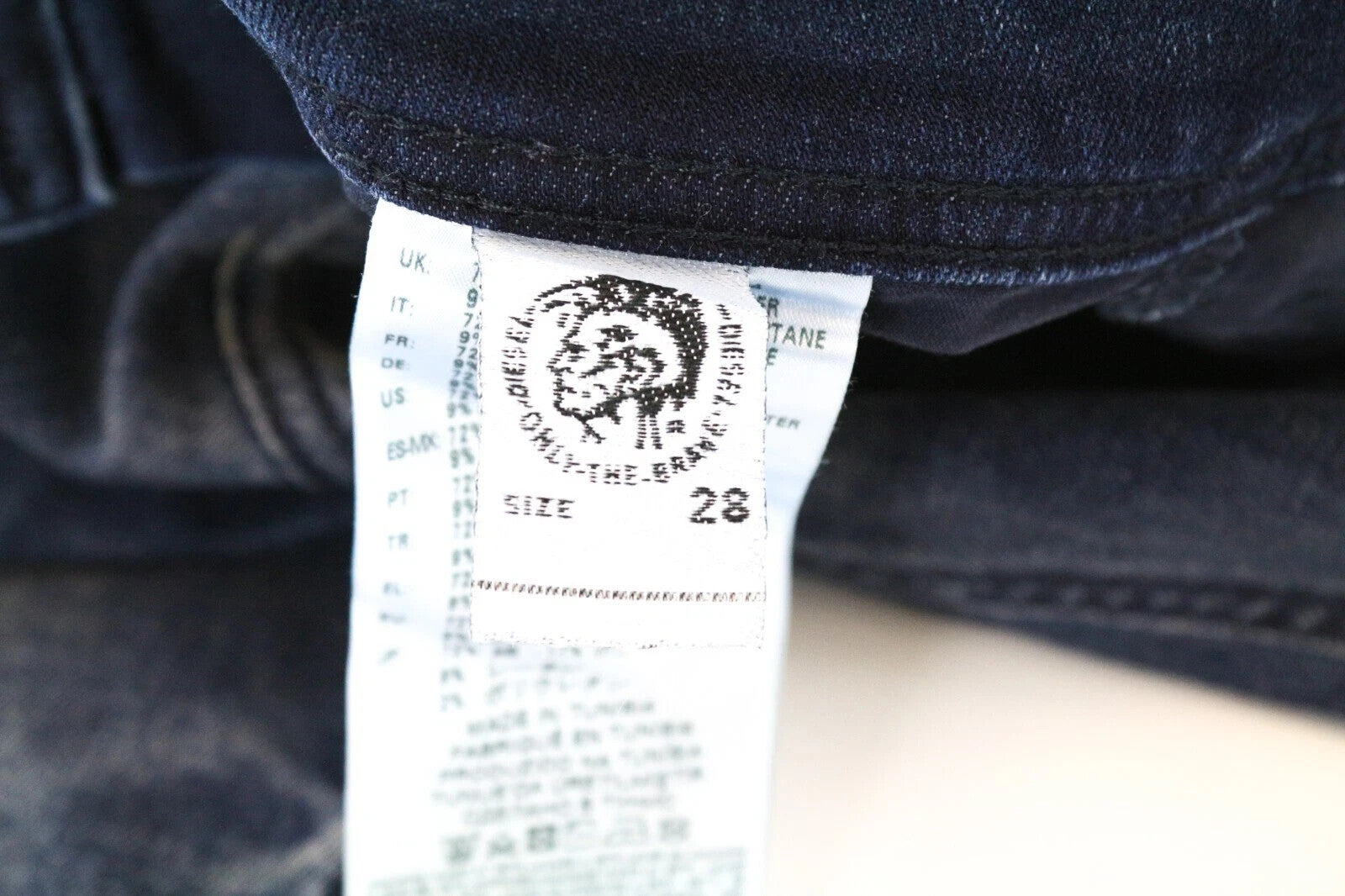 DIESEL Krayver R78U6 Men's Jeans W28/L32 Carrot Fit Wash Blue Cotton Stretch