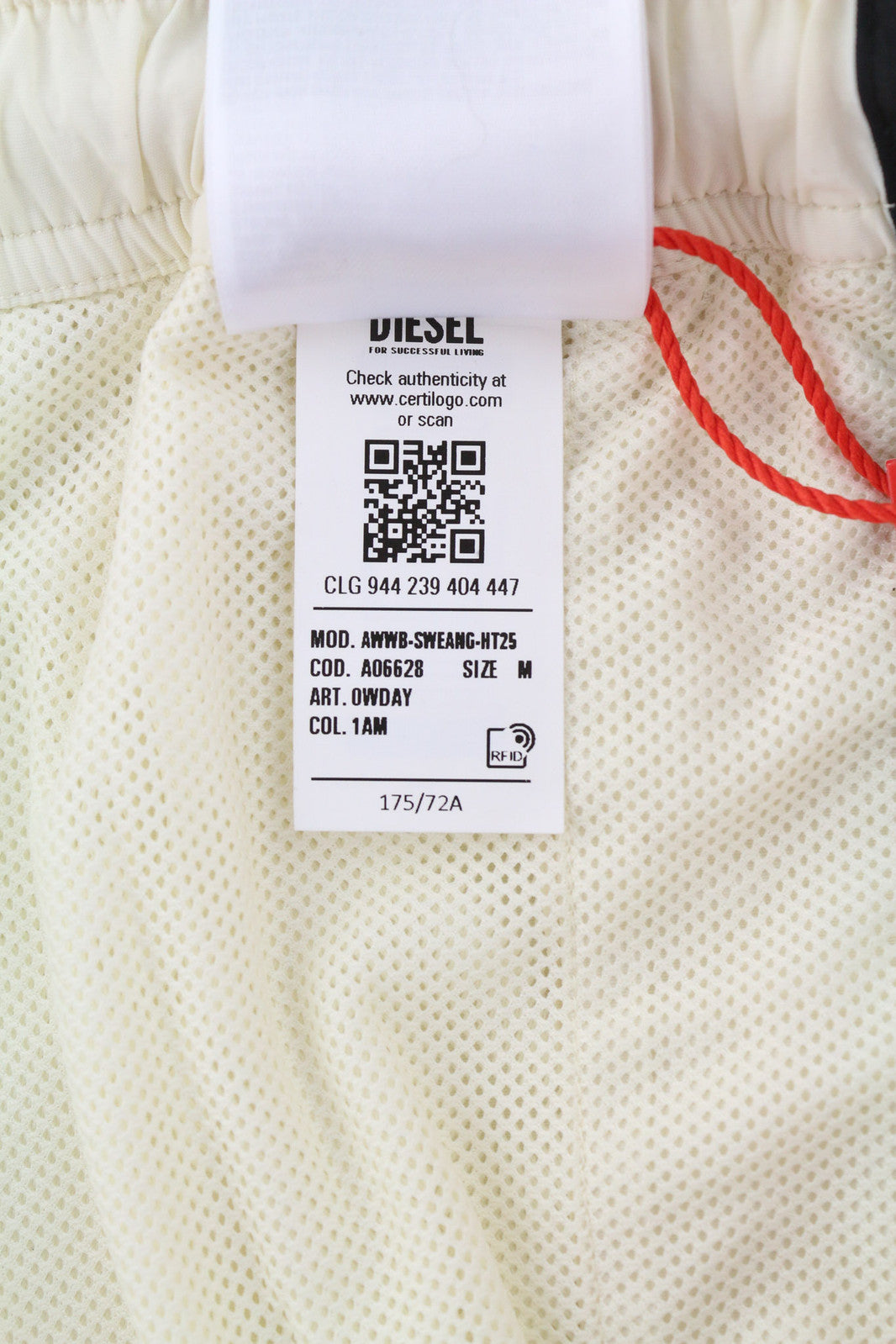 DIESEL AWWB-Sweang-HT25 Women Trousers M Elastic Waist Mesh Track Beige RRP€175