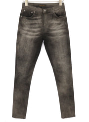 NUDIE Pipe Led Men Jeans W29/L32 Grey Marble Organic Skinny Washed Zip Fly Dark
