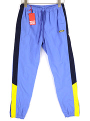 DIESEL AWWB-Sweang-HT25 Women Trousers S Elastic Waist Mesh Track Pant Blue