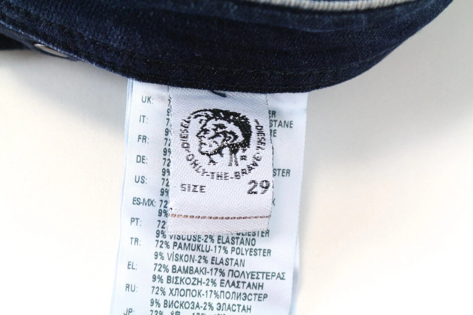 DIESEL Krayver R78U6 Men's Jeans W29/L32 Slim Carrot Fit Blue Cotton Stretch