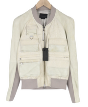 DIESEL BLACK GOLD L-Cerite Women Jacket 42 Aged Look Goatskin Leather Bomber