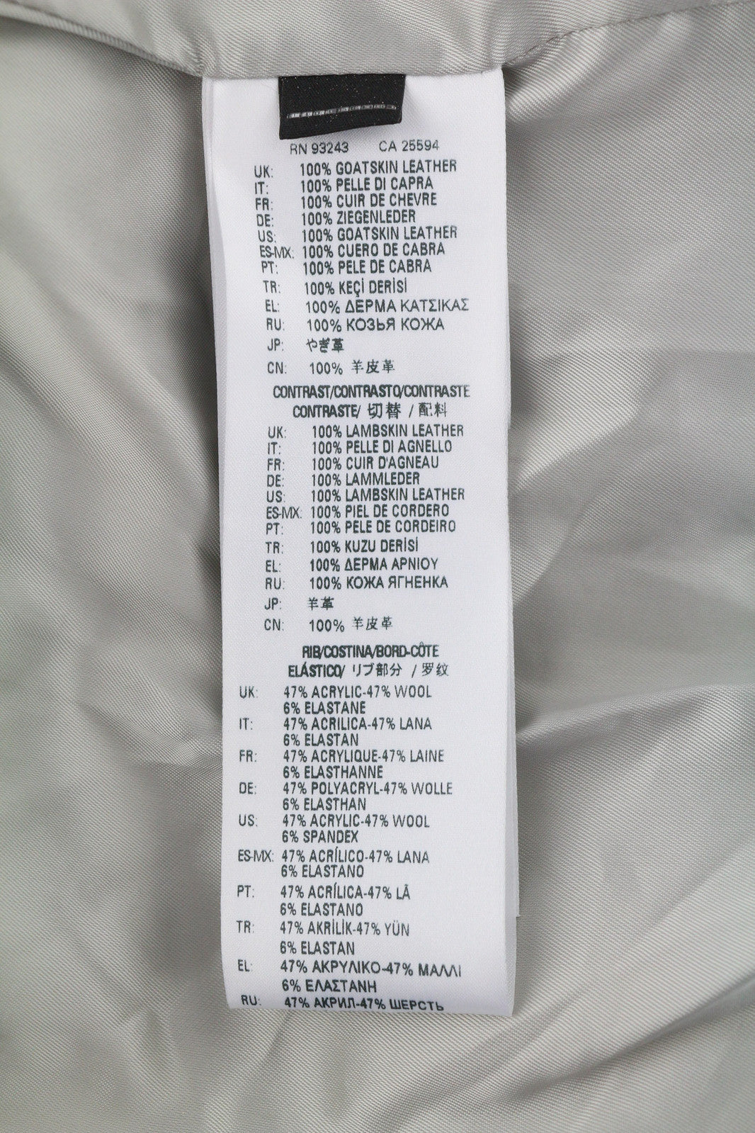 DIESEL BLACK GOLD L-Cerite Women Jacket 42 Aged Look Goatskin Leather Bomber