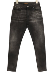 NUDIE Pipe Led Men Jeans W30/L32 Grey Marble Organic Skinny Fit Washed Zipper