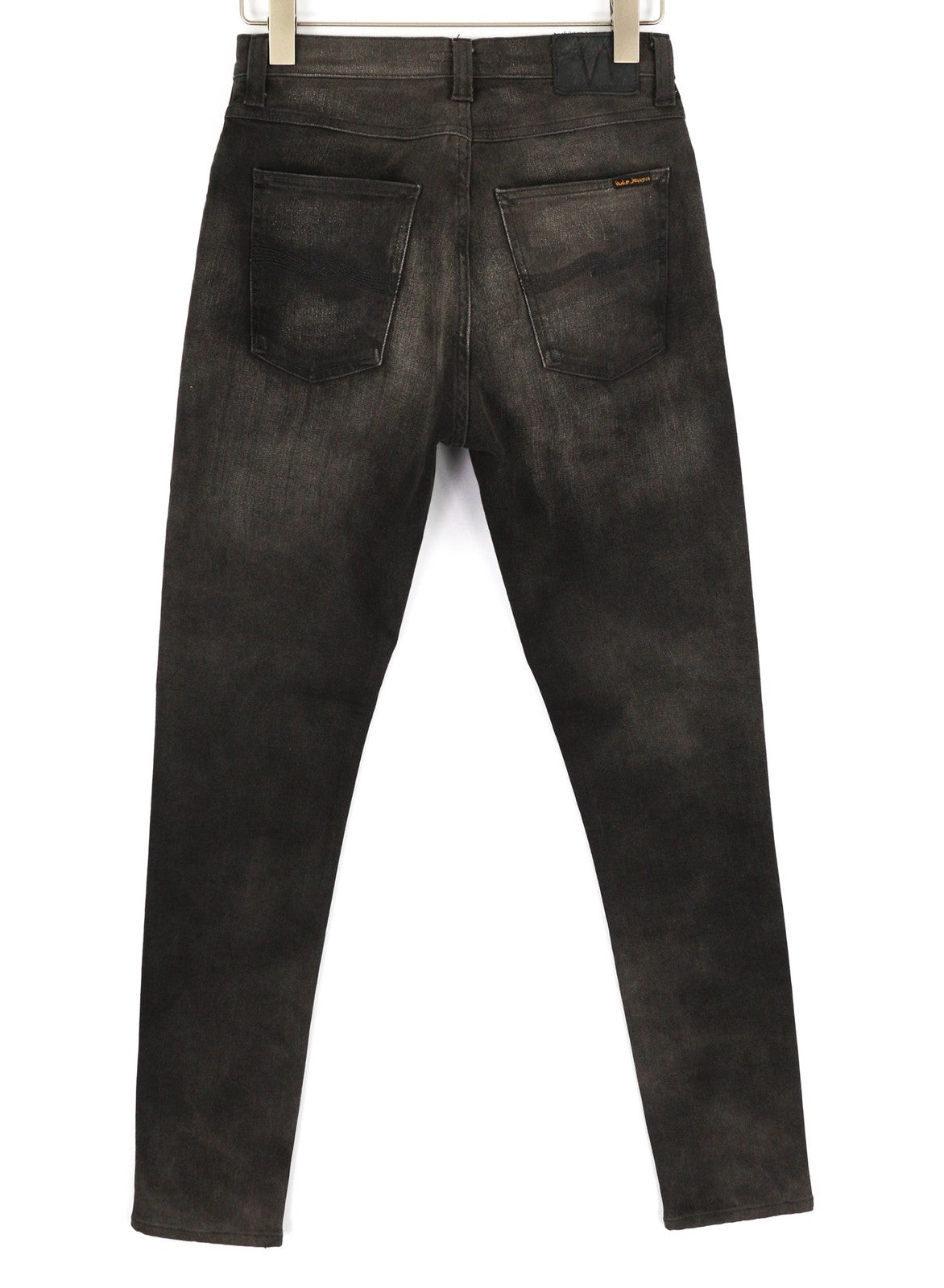 NUDIE Pipe Led Men Jeans W30/L32 Grey Marble Organic Skinny Fit Washed Zipper