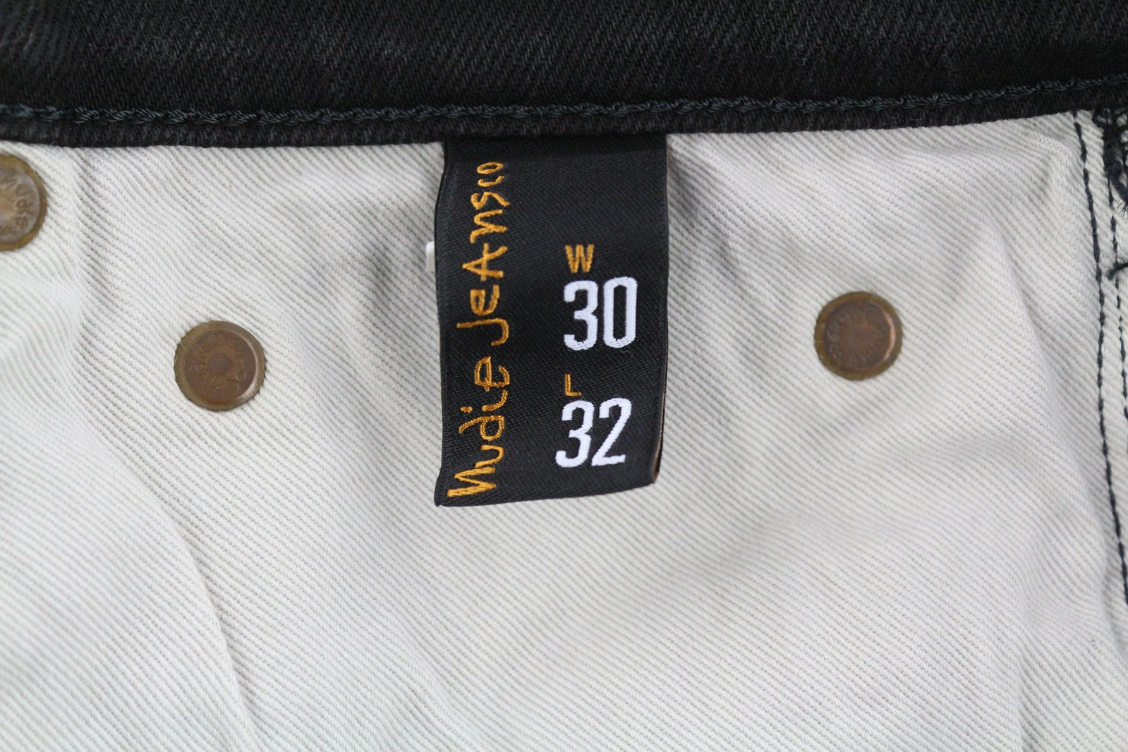 NUDIE Pipe Led Men Jeans W30/L32 Grey Marble Organic Skinny Fit Washed Zipper