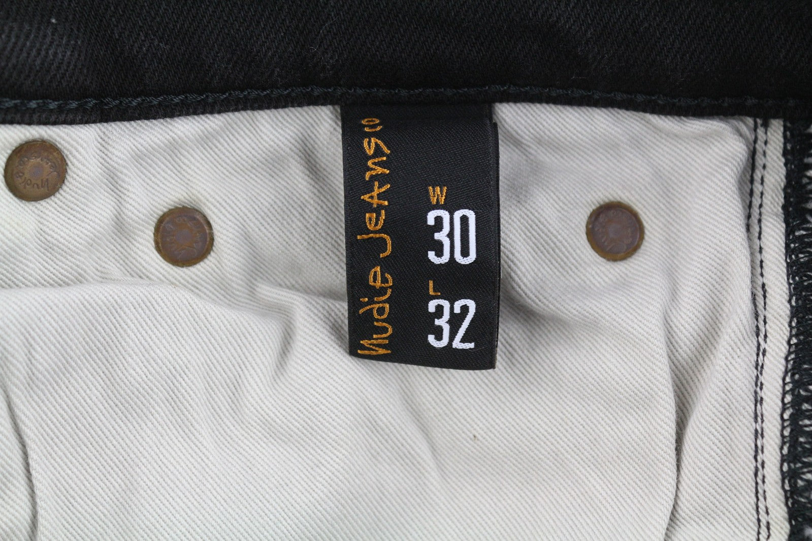 NUDIE Pipe Led Men Jeans W30/L32 Grey Marble Organic Skinny Fit Washed Zip Logo