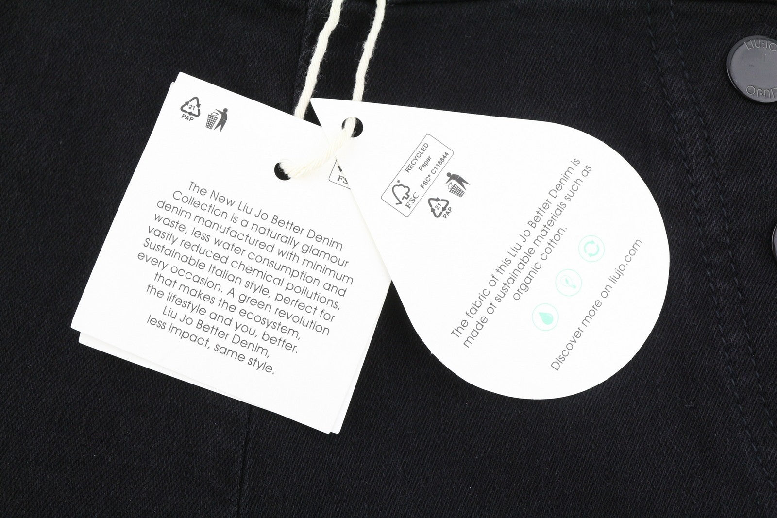 LIU JO Lungo Women Jeans W28 High Waist Wide Leg Zip Fly Denim Black Casual