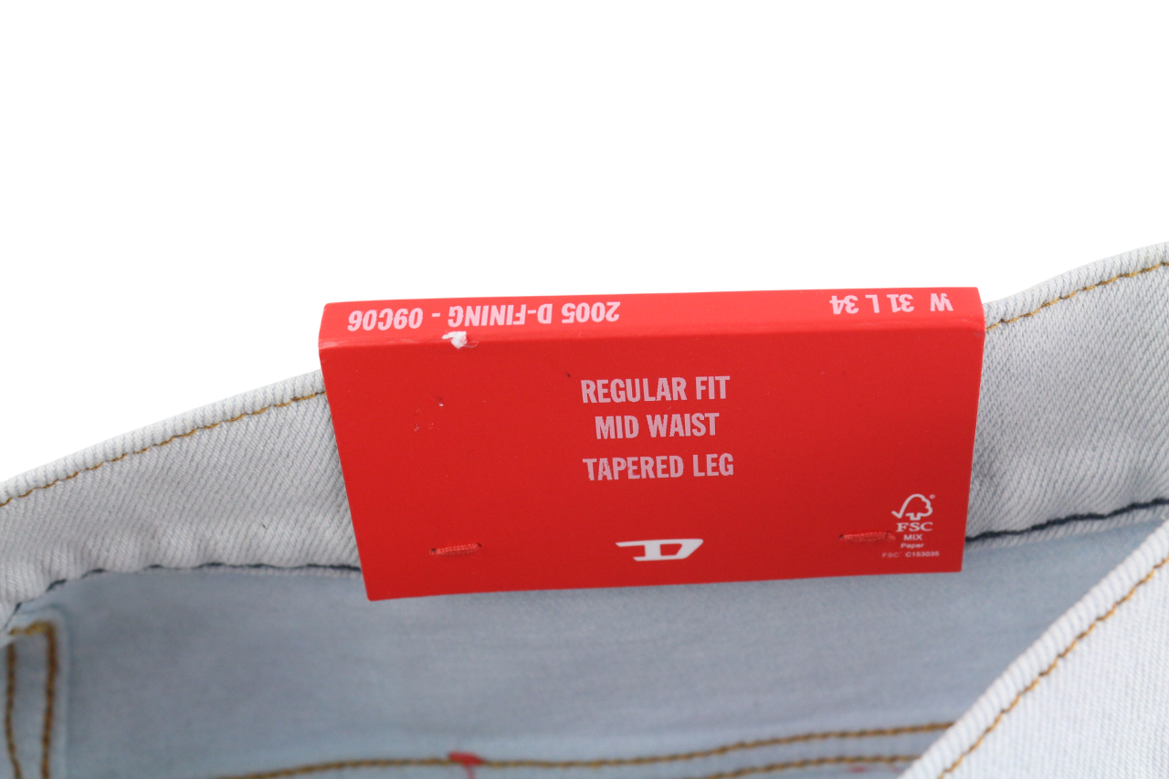 DIESEL 2005 D-Fining 09C06 Men Jeans W31/L34 Regular Fit Tapered Leg Mid Waist