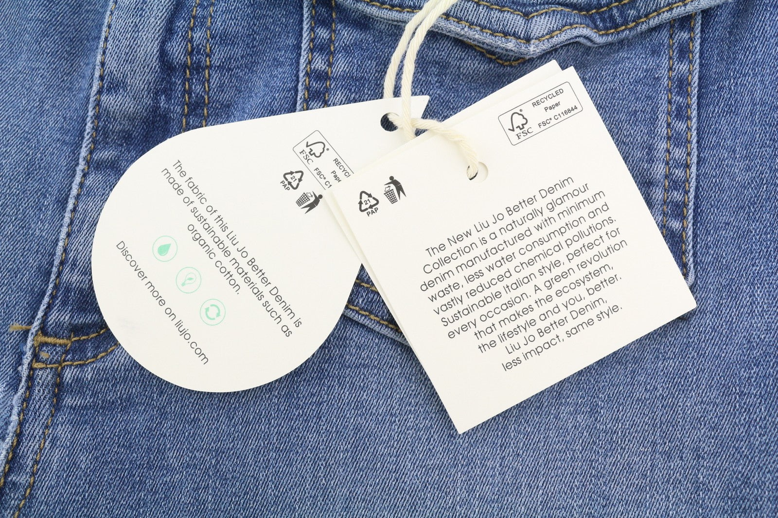 LIU JO Flare Pock Women Jeans W28 High Waist Wide Leg Washed Denim Blue Logo