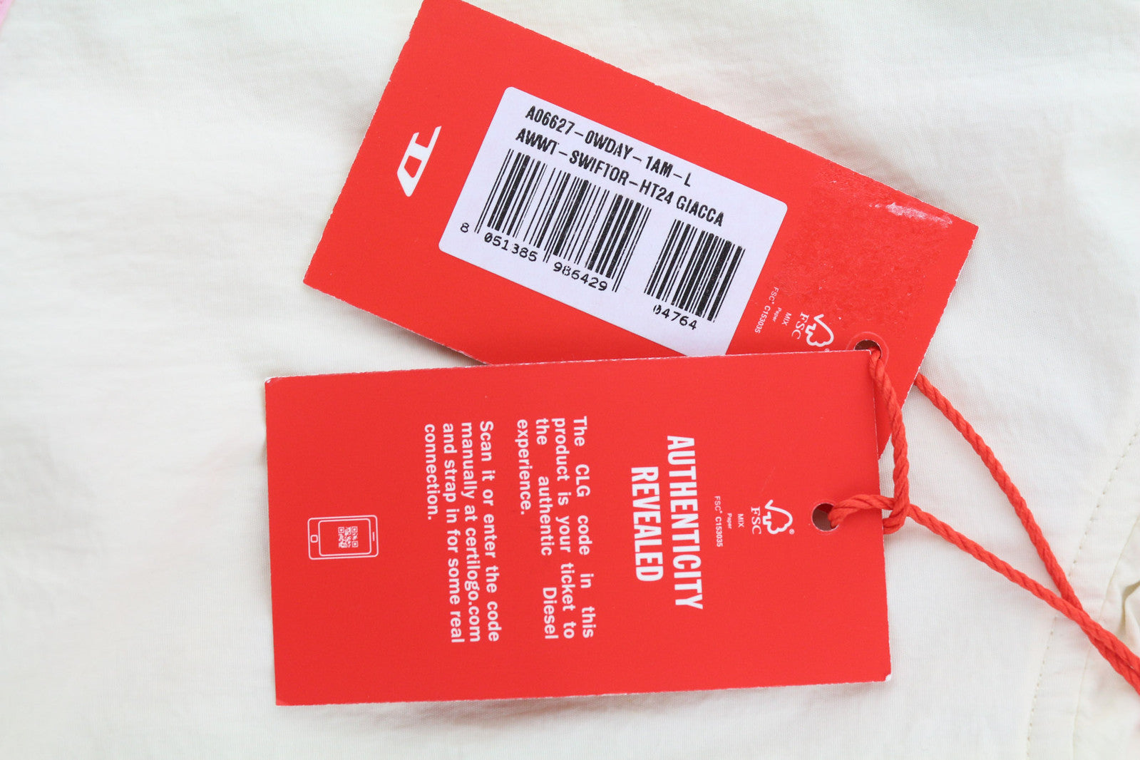 DIESEL Awwt-Swiftor-HT24 Women Jacket L Hidden Hood Mesh Lined Logo RRP€195