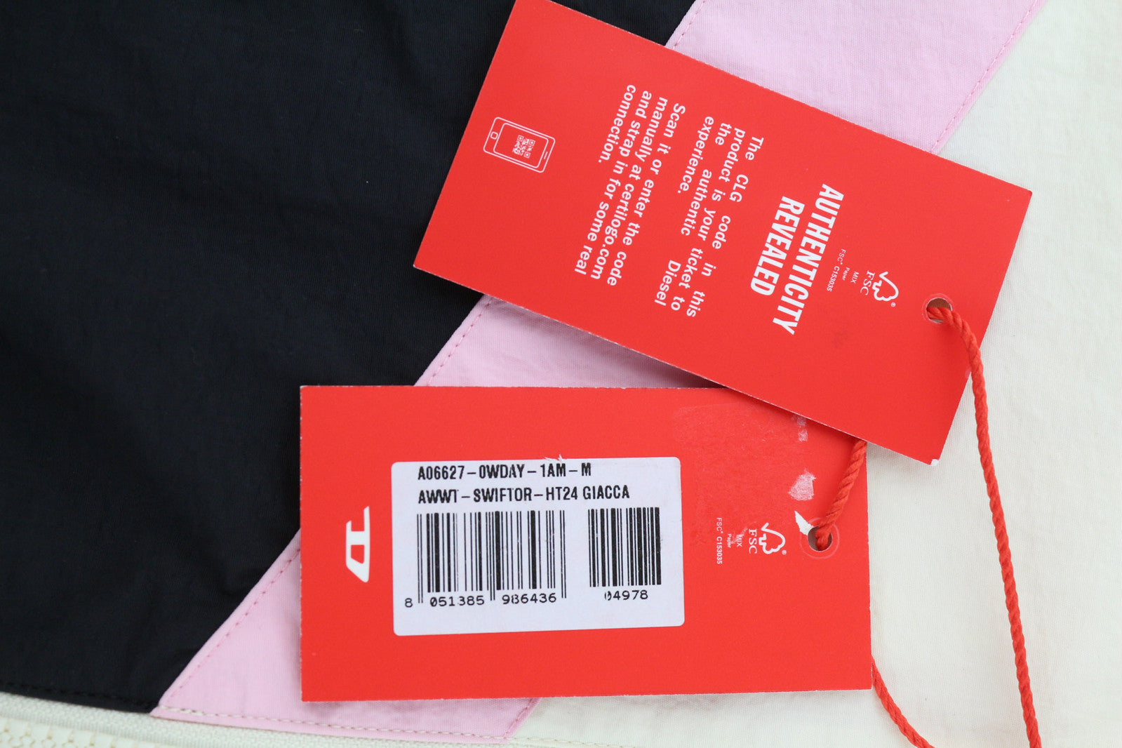 DIESEL Awwt-Swiftor-HT24 Women Jacket M Hidden Hood Mesh Lined Light RRP€195