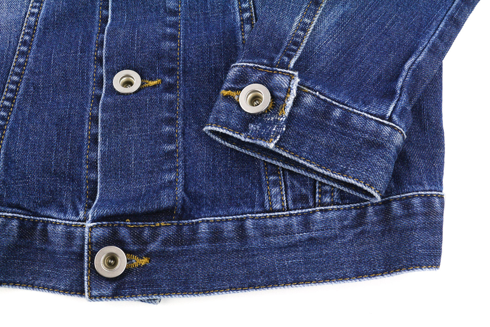 DIESEL De-Limmy Women Jacket XS Denim Blue Washed Buttoned  Neck Ripped