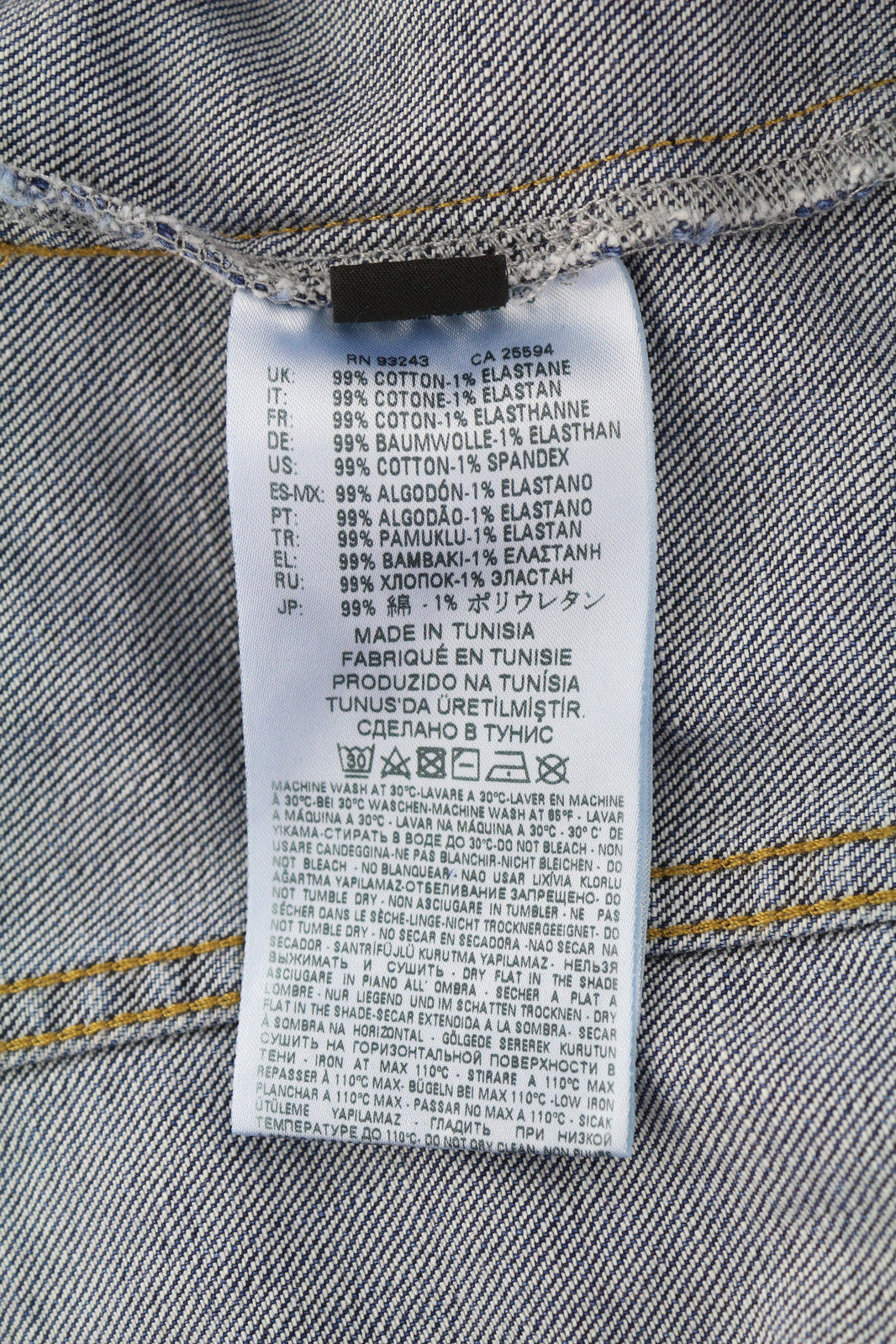 DIESEL De-Limmy Women Jacket XS Denim Blue Washed Buttoned  Neck Ripped