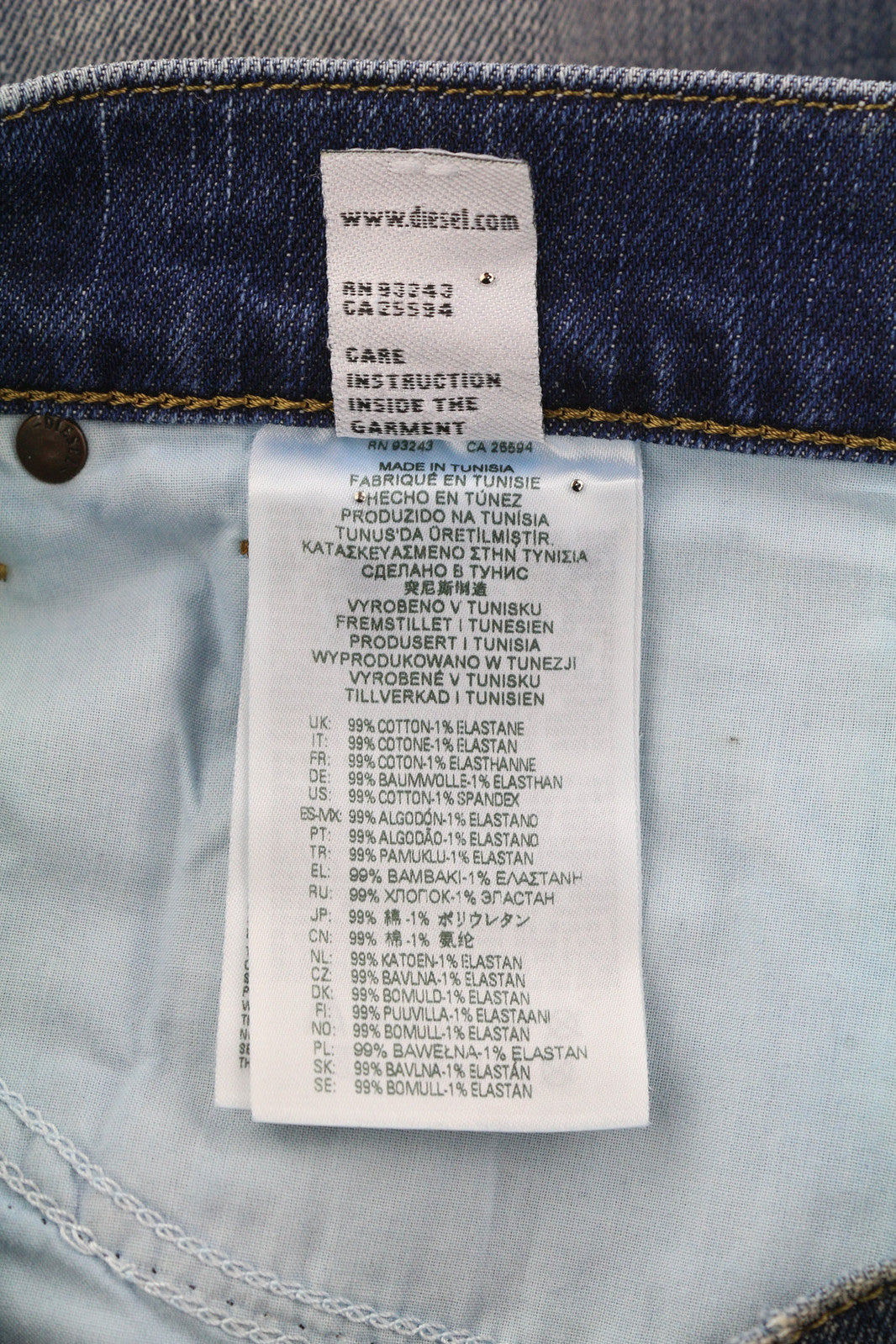 DIESEL D-Fining Z9A05 Men Jeans W30/L32 Tapered Fit Stretch Washed Blue RRP€225