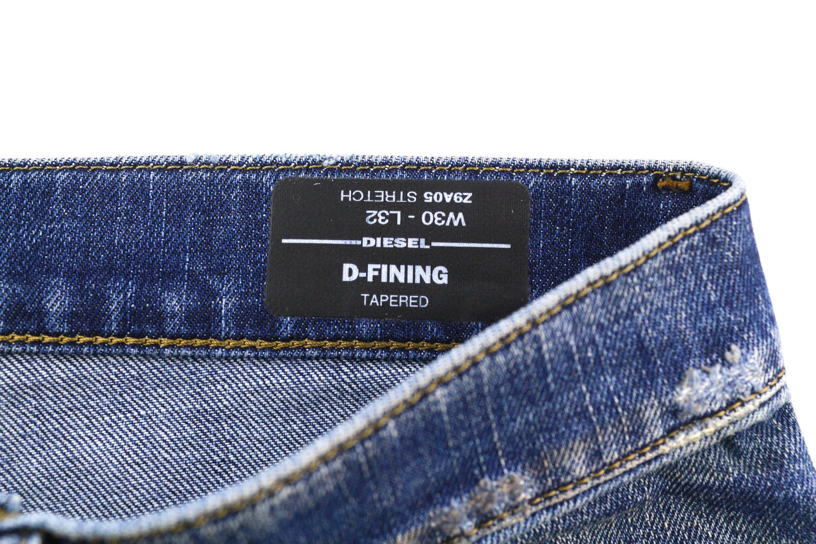 DIESEL D-Fining Z9A05 Men Jeans W30/L32 Tapered Fit Stretch Washed Blue RRP€225