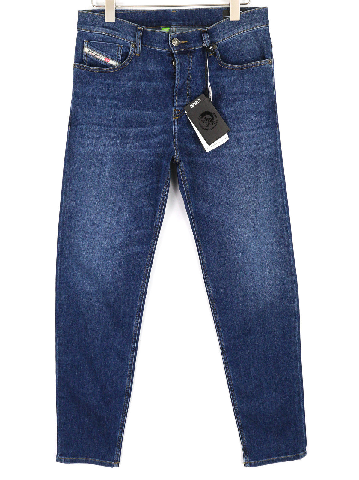 DIESEL D-Fining 09B06 Men's Jeans W31/L34 Tapered Stretch Buttoned Washed Denim