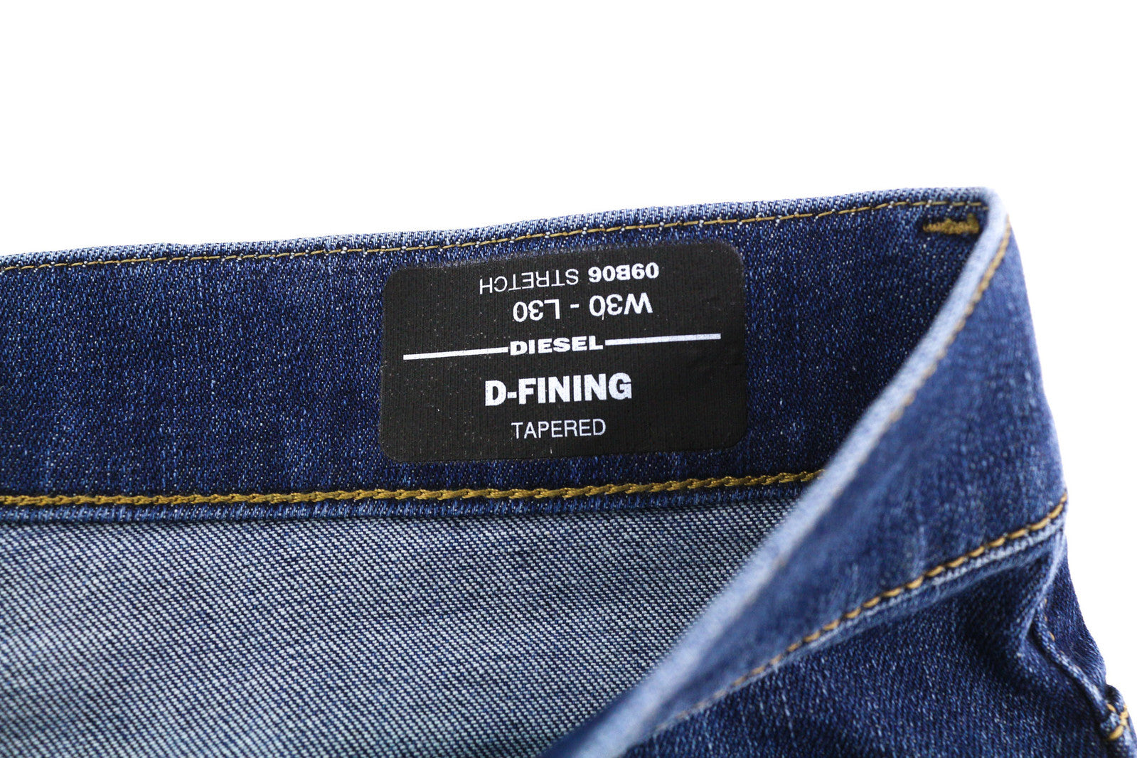 DIESEL D-Fining 09B06 Men Jeans W30/L30 Tapered Stretch Buttoned Washed Denim