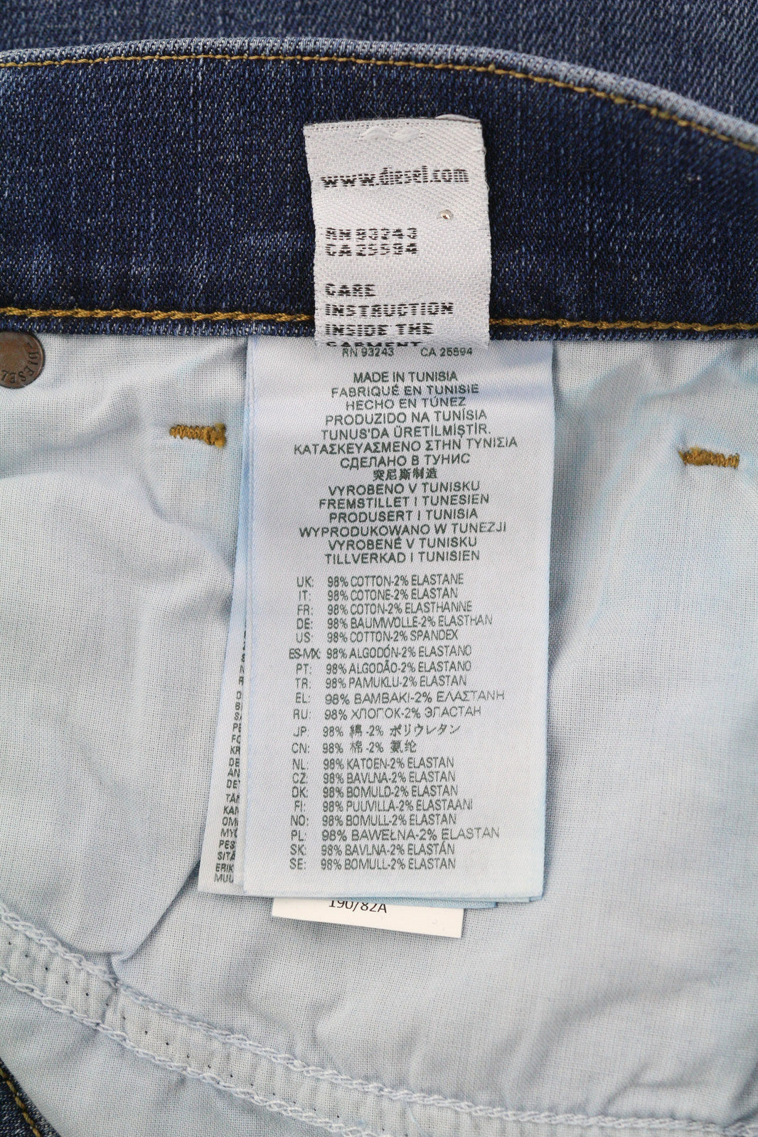 DIESEL D-Fining 09B06 Men Jeans W30/L30 Tapered Stretch Buttoned Washed Denim