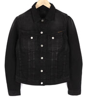 NUDIE JEANS Billy Men Jacket S Dark Shist Denim Buttoned Spread Neck Pockets