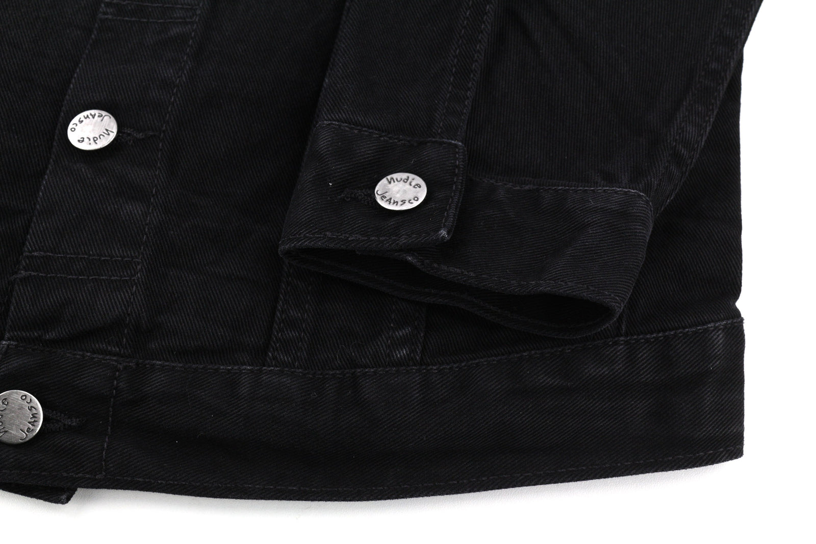 NUDIE JEANS Billy Men Jacket S Dark Shist Denim Buttoned Spread Neck Pockets