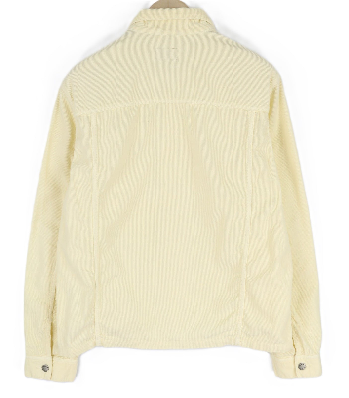 NUDIE JEANS Ronny Men Jacket M Dusty White Organic Cotton Corduroy Logo Buttoned