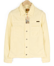 NUDIE JEANS Ronny Men Jacket S Dusty White Organic Cotton Corduroy Buttoned