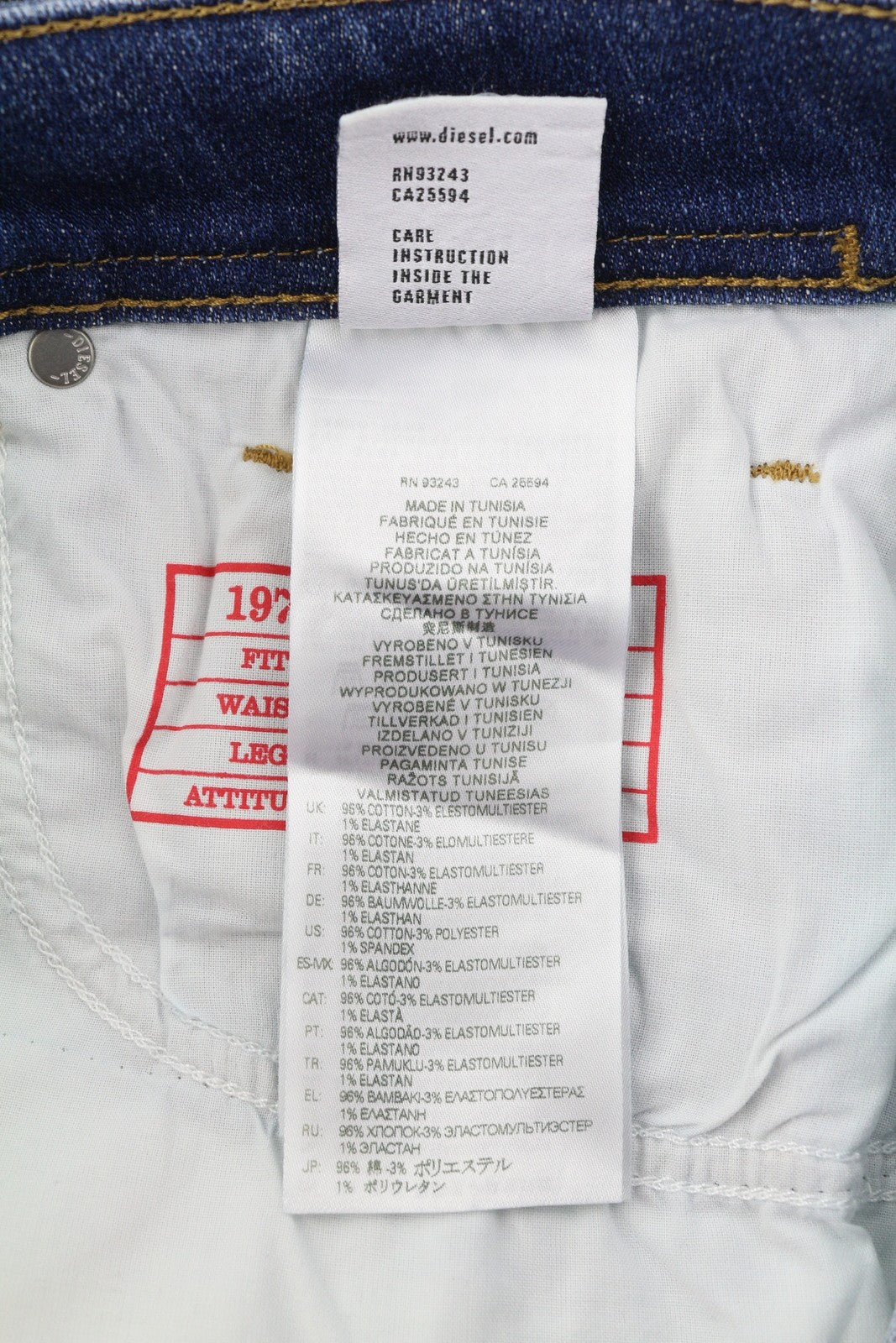 DIESEL 1979 Sleenker 09G35 Men Jeans W34/L30 Low Waist Skinny Blue RRP250