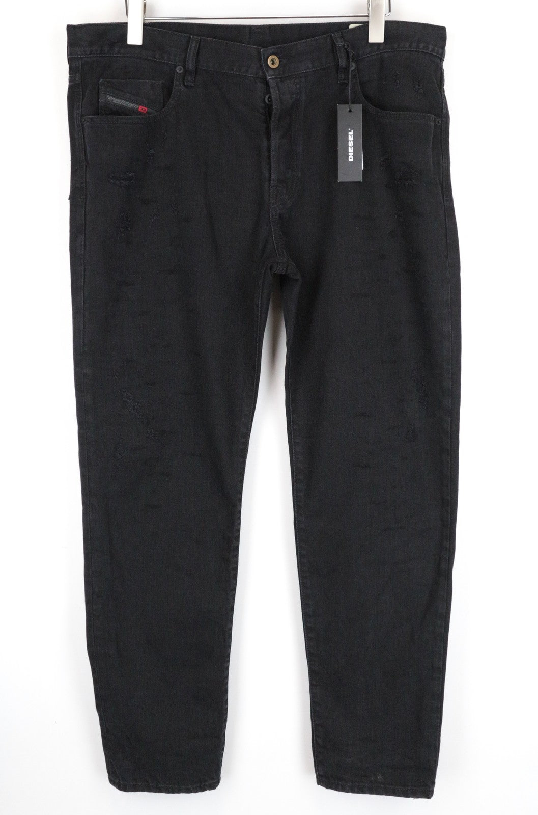 DIESEL Mharky 088AD Men's Jeans W38 L34 Slim Skinny Cotton Black 5-Pocket Style