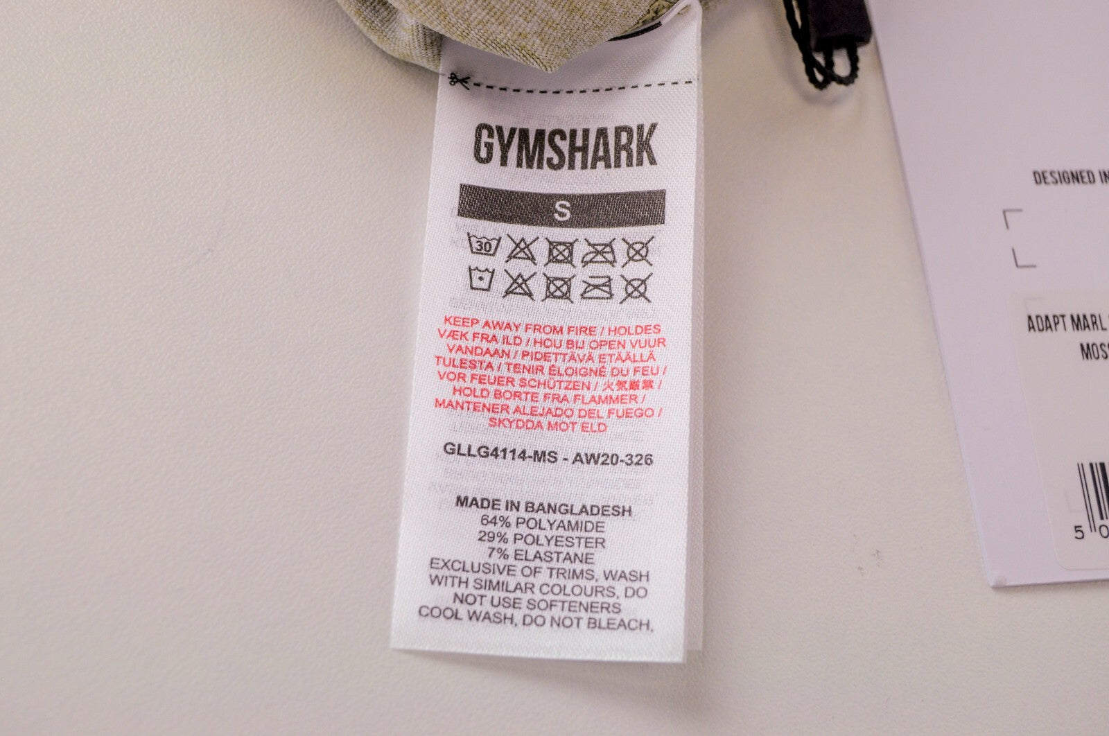 GYMSHARK Womens Leggings S Moss Grey Seamless Melange Marl Adapt Sport