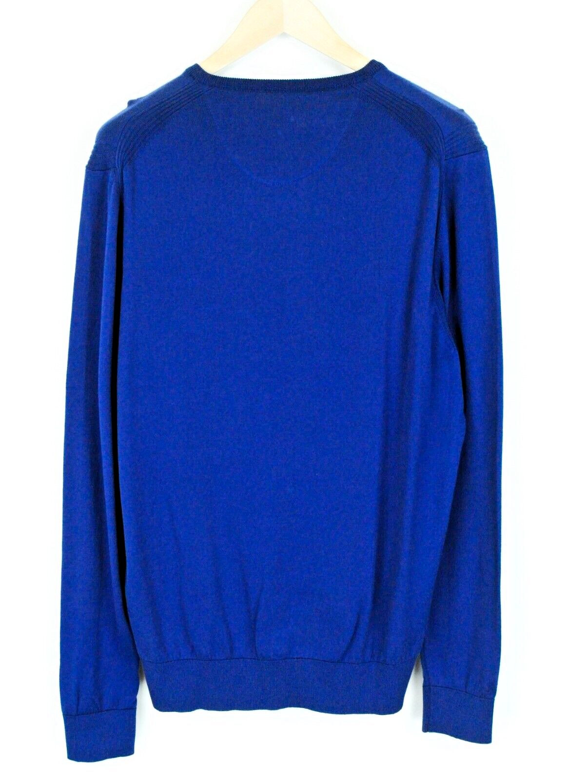 STATE OF ART Mens Sweatshirt L Blue V-Neck Long Sleeve  Cotton Pullover